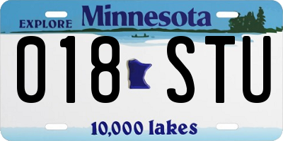 MN license plate 018STU