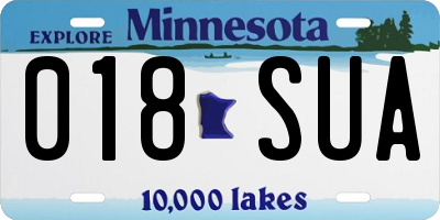 MN license plate 018SUA