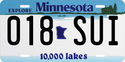 MN license plate 018SUI