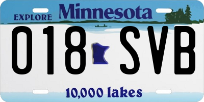 MN license plate 018SVB