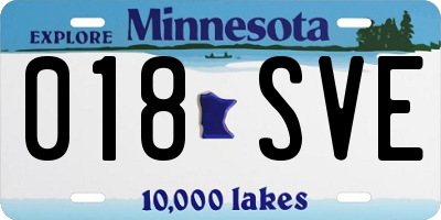 MN license plate 018SVE