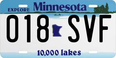 MN license plate 018SVF