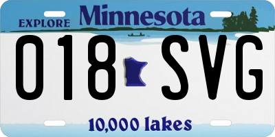 MN license plate 018SVG