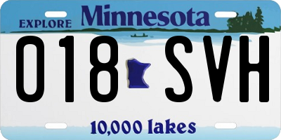 MN license plate 018SVH