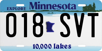 MN license plate 018SVT