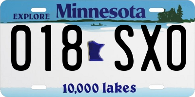 MN license plate 018SXO