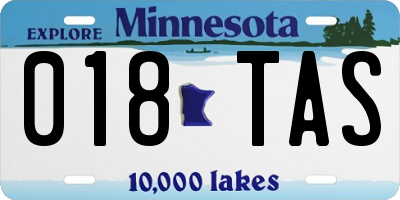 MN license plate 018TAS