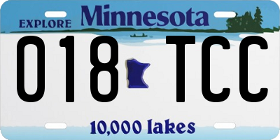 MN license plate 018TCC
