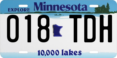 MN license plate 018TDH