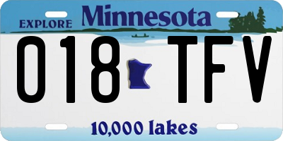MN license plate 018TFV