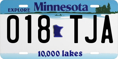 MN license plate 018TJA