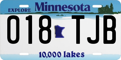 MN license plate 018TJB