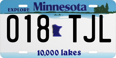 MN license plate 018TJL