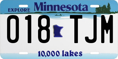 MN license plate 018TJM