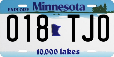 MN license plate 018TJO