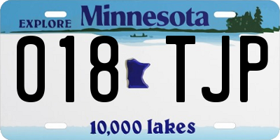 MN license plate 018TJP