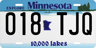 MN license plate 018TJQ