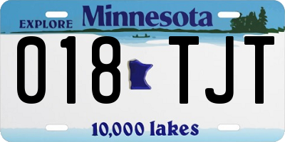 MN license plate 018TJT