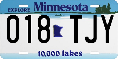MN license plate 018TJY
