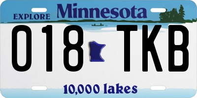 MN license plate 018TKB