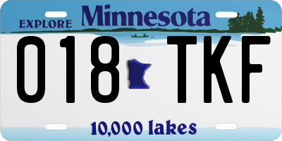MN license plate 018TKF