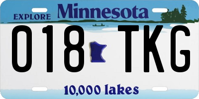 MN license plate 018TKG