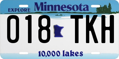 MN license plate 018TKH