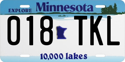 MN license plate 018TKL