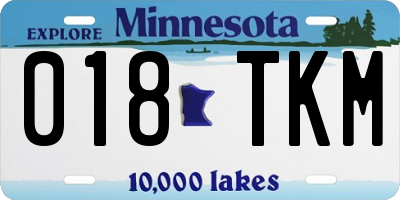 MN license plate 018TKM