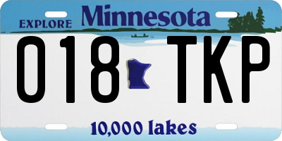 MN license plate 018TKP