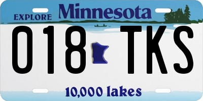 MN license plate 018TKS