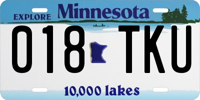 MN license plate 018TKU