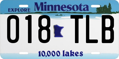 MN license plate 018TLB
