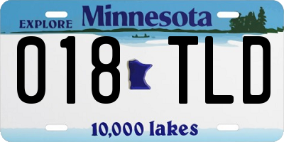 MN license plate 018TLD