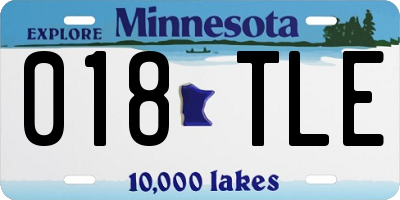 MN license plate 018TLE
