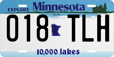 MN license plate 018TLH