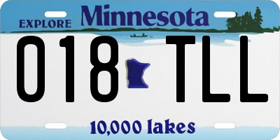 MN license plate 018TLL