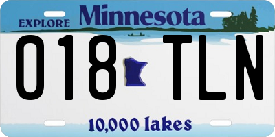 MN license plate 018TLN