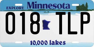 MN license plate 018TLP