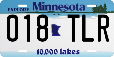 MN license plate 018TLR
