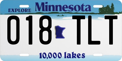 MN license plate 018TLT