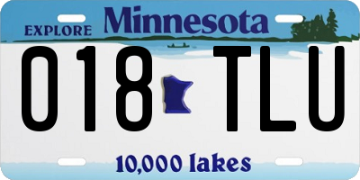 MN license plate 018TLU