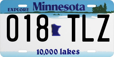 MN license plate 018TLZ