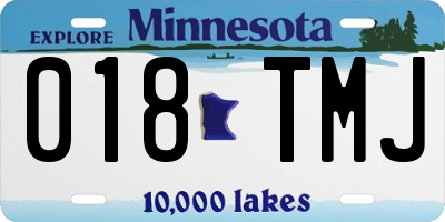 MN license plate 018TMJ
