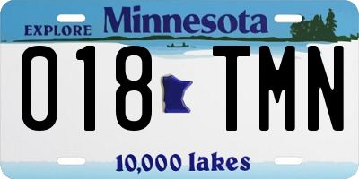 MN license plate 018TMN