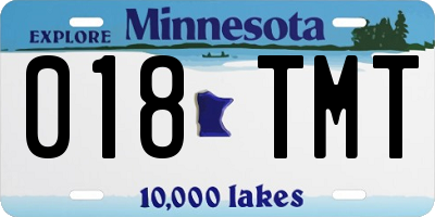 MN license plate 018TMT