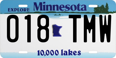 MN license plate 018TMW