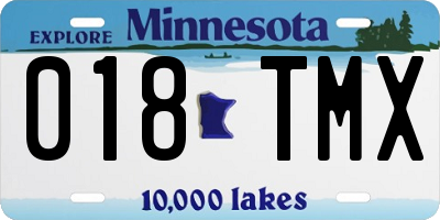 MN license plate 018TMX