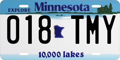 MN license plate 018TMY