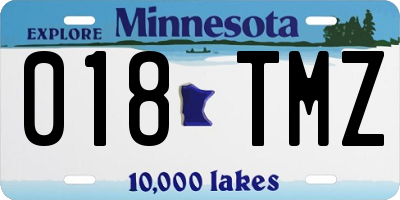 MN license plate 018TMZ